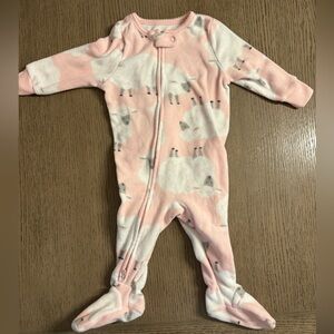 Carter's Pink Sheep Print Kids Pajama Footies